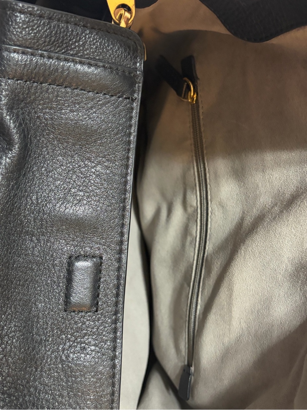 Vince Camuto Black Pebbled Leather Top-Handle Satchel with Stud Trim - Picture 7 of 8